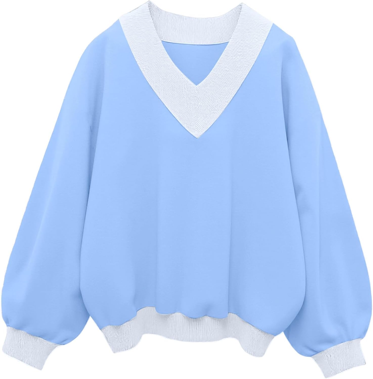 Hilinker Womens V Neck Oversized Sweatshirts for Casual Style