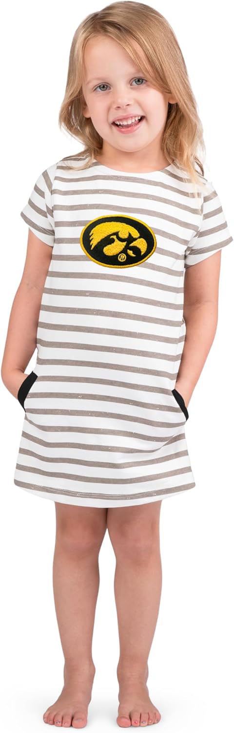 NCAA Toddler Girls Short Sleeve Striped Dress by Little King