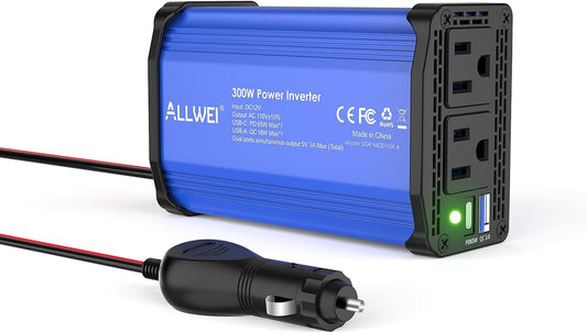 ALLWEI 300W Car Power Inverter for Fast Charging Devices