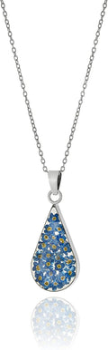 Pressed Flower Teardrop Pendant Necklace - Unique Resin Floral Jewelry