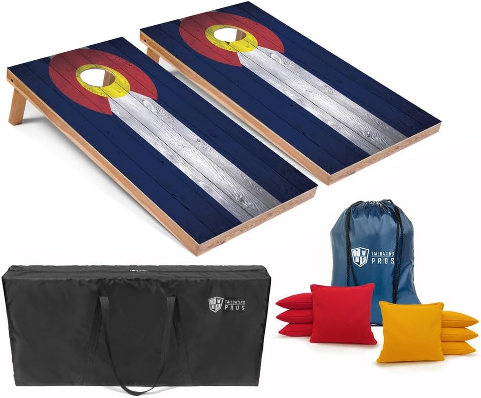 Regulation Cornhole Boards Set with Bean Bags and Carrying Cases