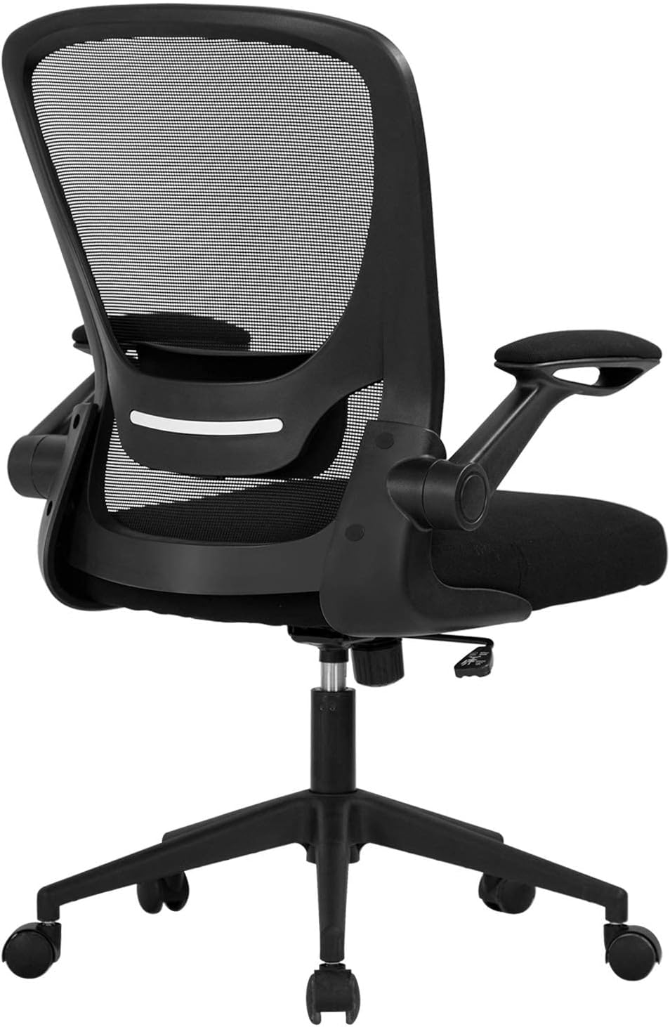 Swivel Mesh Desk Chair with Lumbar Support - Black