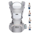 KIYUMI Baby Carrier with Hip Seat - 6-in-1 Ergonomic Carrier