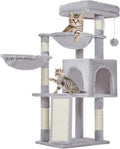 Cat Tree 37.4-Inch Plush Cat Tower - Stable Multi-Level Condo