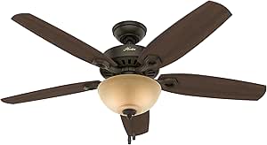 Hunter Builder Deluxe Indoor Ceiling Fan with LED Light Control