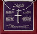 To My Beautiful Daughter Necklace - Heartfelt Cubic Zirconia Gift