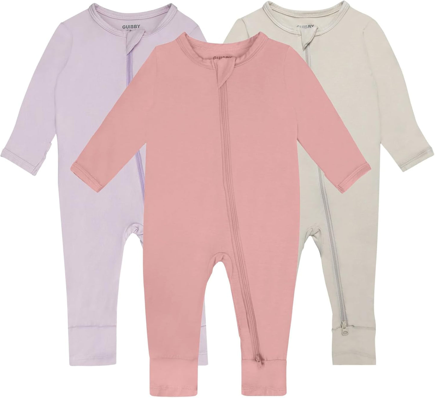 GUISBY Baby Pajamas with Mitten Cuffs for Comfort and Style