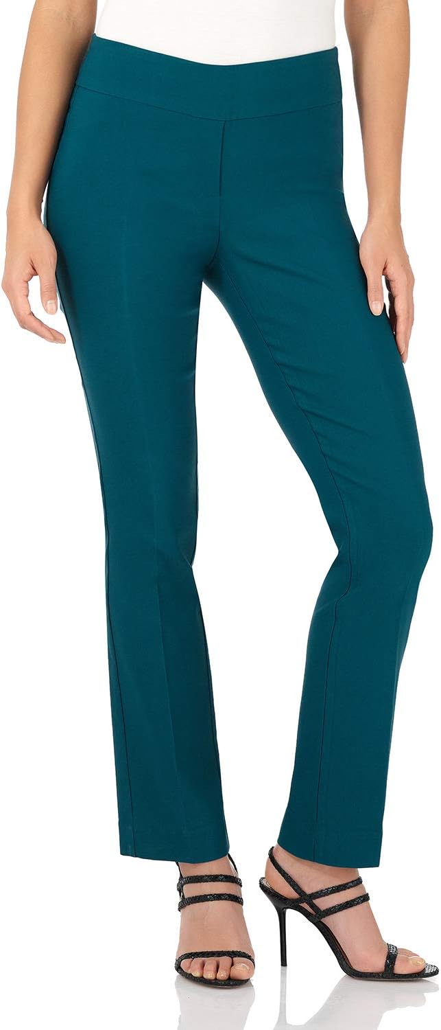 Rekucci Women's Stretchy Straight Leg Office Pant with Tummy Control