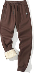 Men's Sherpa Lined Athletic Sweatpants - Ribbed Leg Fit