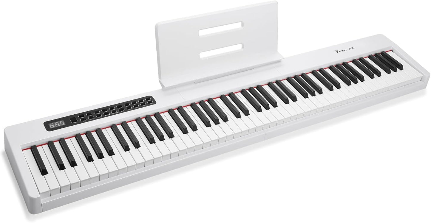 Rosen P21 Electric Piano 88 Keys Beginner - Portable with Sustain Pedal