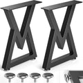 16 in Metal Coffee Table Legs Diamond Shape Bench Legs - Heavy Duty