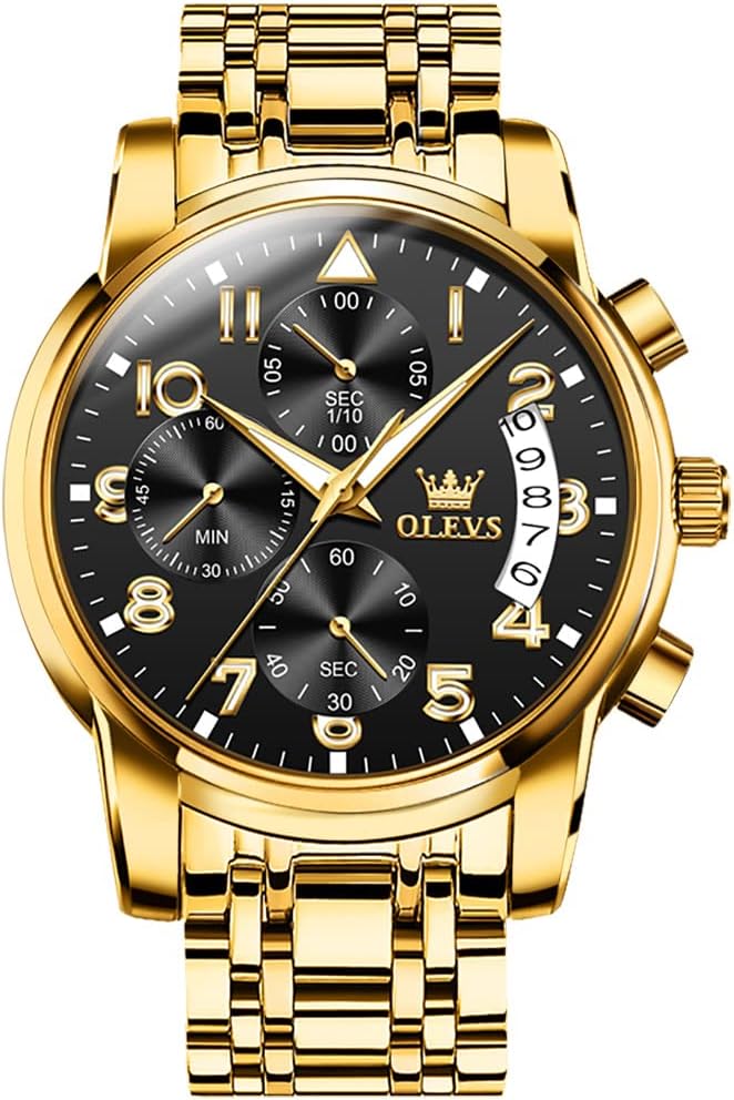 OLEVS Men's Stainless Steel Chronograph Watch - Luxury Design