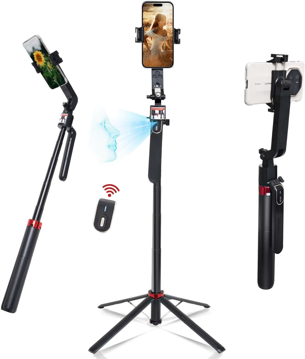 Retractable AI Selfie Stick Tripod for Seamless Filming