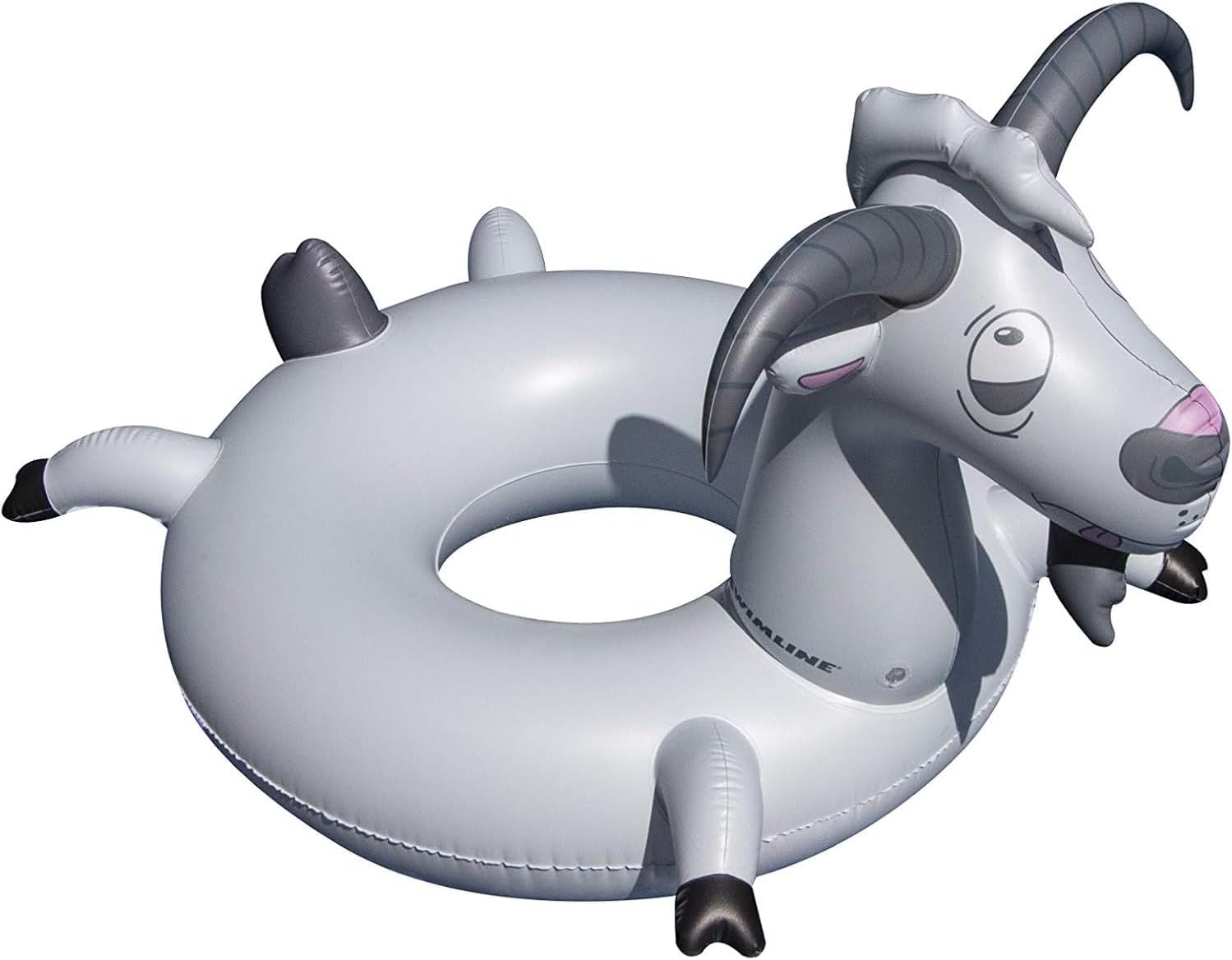 Swimline Inflatable Goat Swim Ring for Kids and Adults Fun