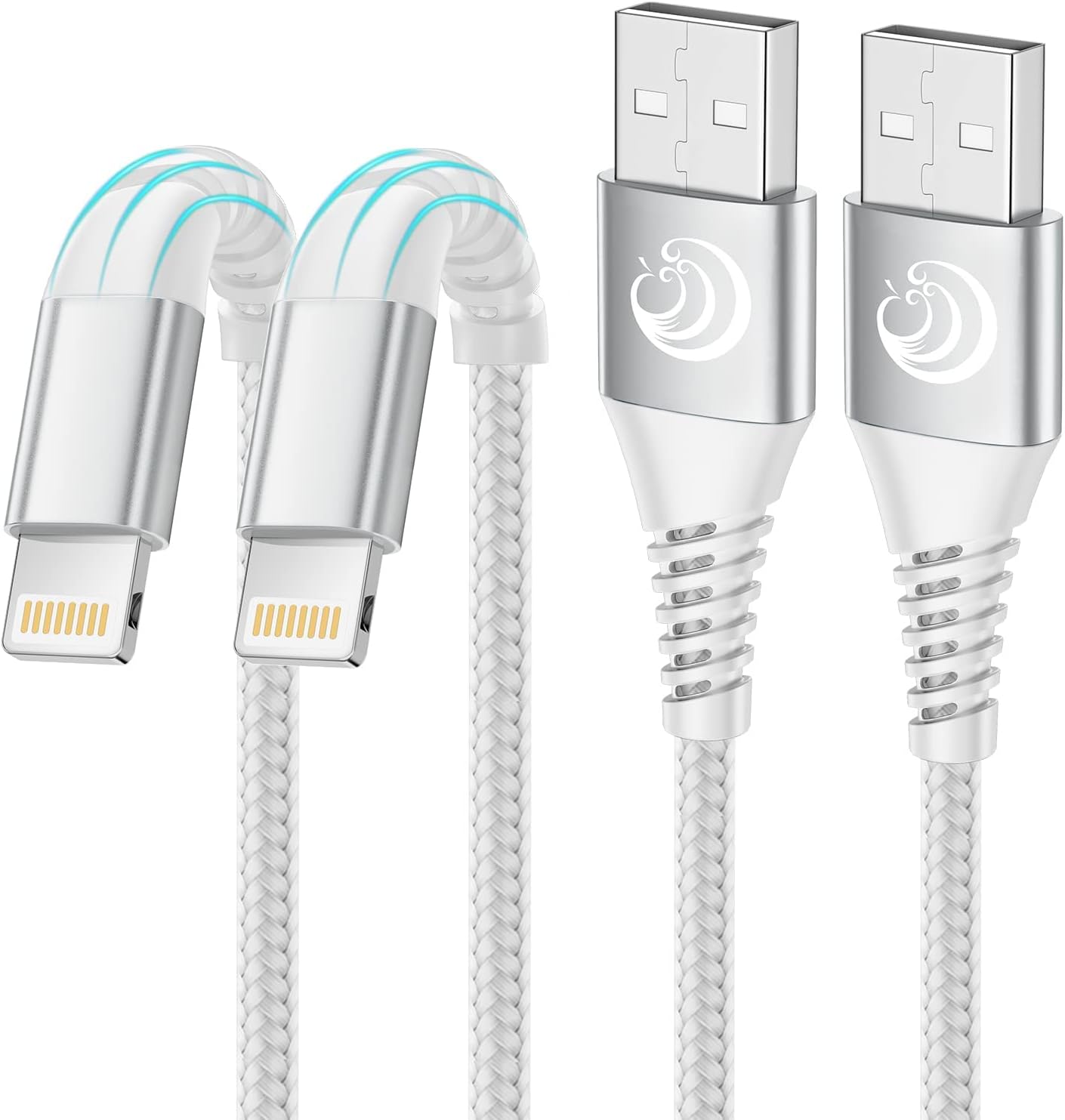 Fast Charge with 10FT Apple MFi-Certified 2Pack Lightning Cable by Yosou