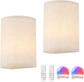 Adhesive Battery Operated Wall Sconce Set of 2 for Home