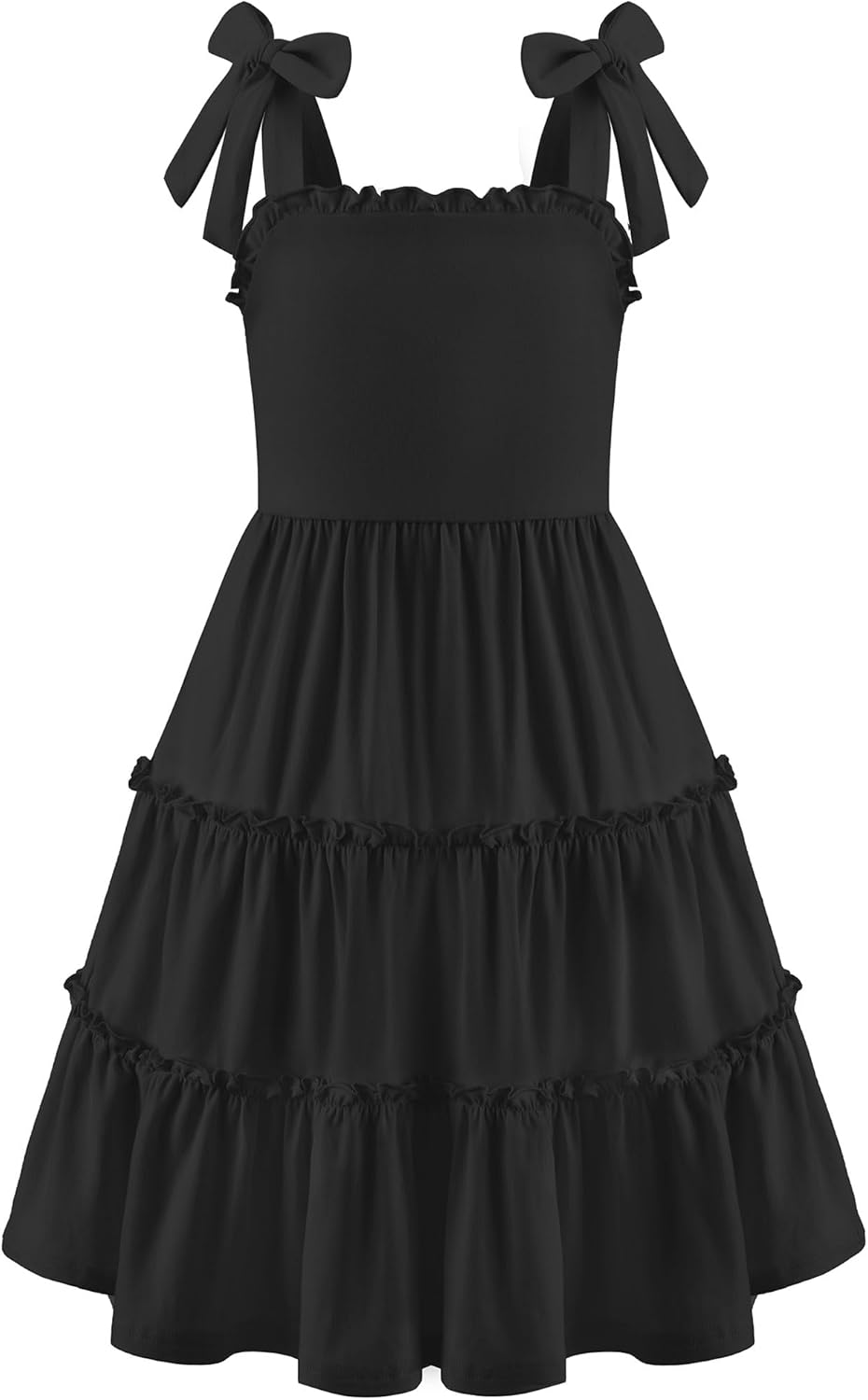 Arshiner Girls Summer Dress Boho Casual Bowknot Sleeveless