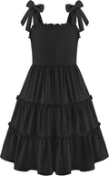 Arshiner Girls Summer Dress Tween Boho Casual Bowknot Strap Sundress