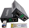 1 Pair Fiber Ethernet Media Converter with SFP Transceivers - Gigabit