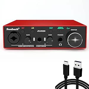 Professional Recording USB Audio Interface for High-Fidelity Sound