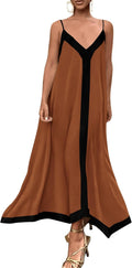 PRETTYGARDEN Women's 2025 Summer Maxi Dress Sleeveless V Neck