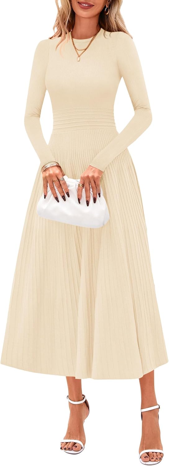 PRETTYGARDEN Fall Dresses for Women Long Sleeve A Line Style