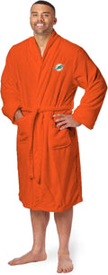 NFL Adult Unisex Silk Touch Bathrobe - Official Miami Dolphins Robe