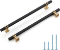 25 Pack 10 in Black & Gold Cabinet Handles - Modern Kitchen Pulls