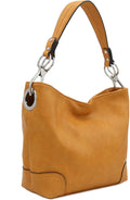 Hobo Shoulder Bag with Big Snap Hook Hardware - Everyday Comfort Shoes