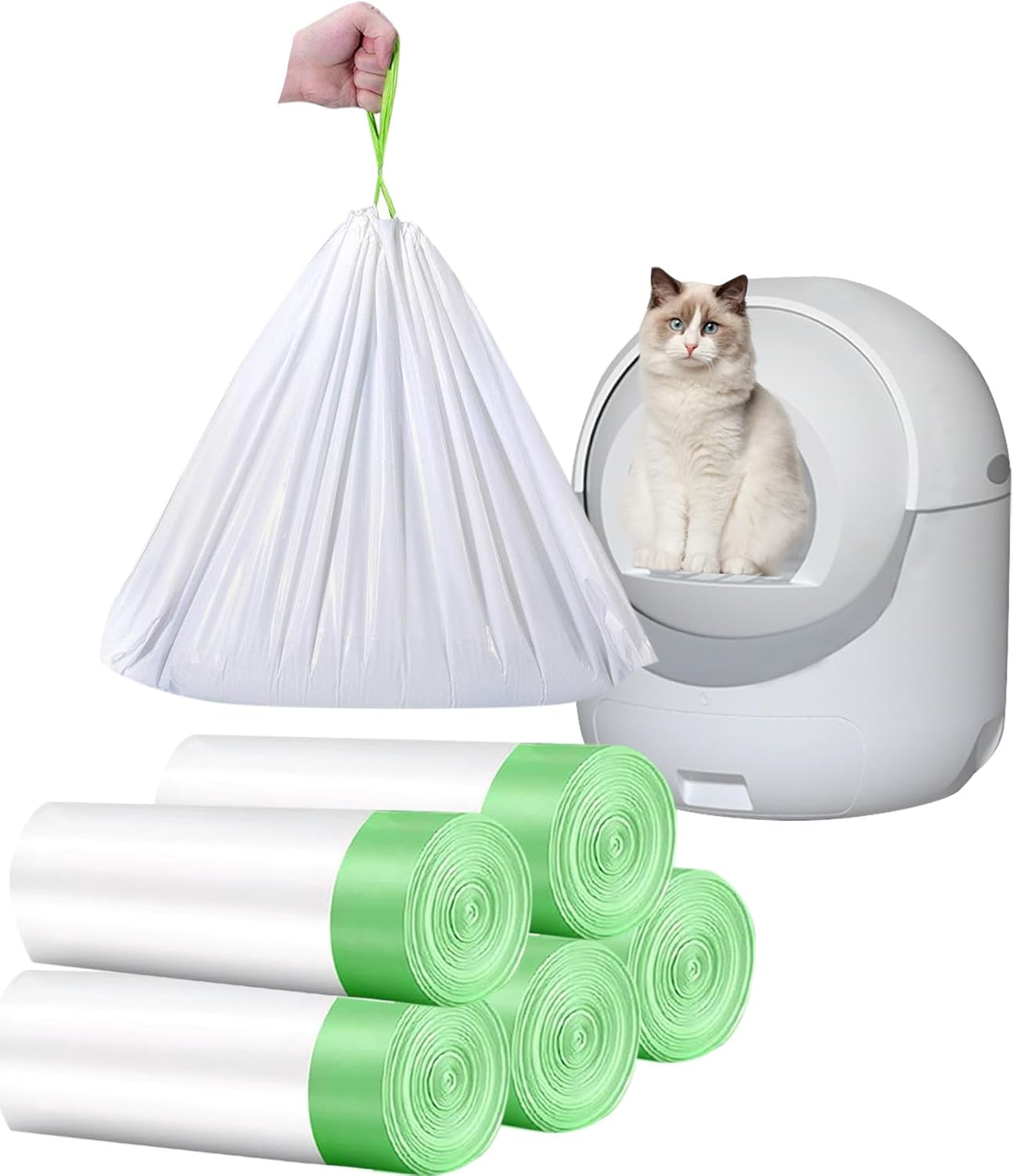 100 Super Thick Cat Litter Box Liners - Odor-Free