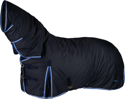 HORZE Glasgow Heavy Weight Winter Turnout | Waterproof Combo Blanket - Dark Blue