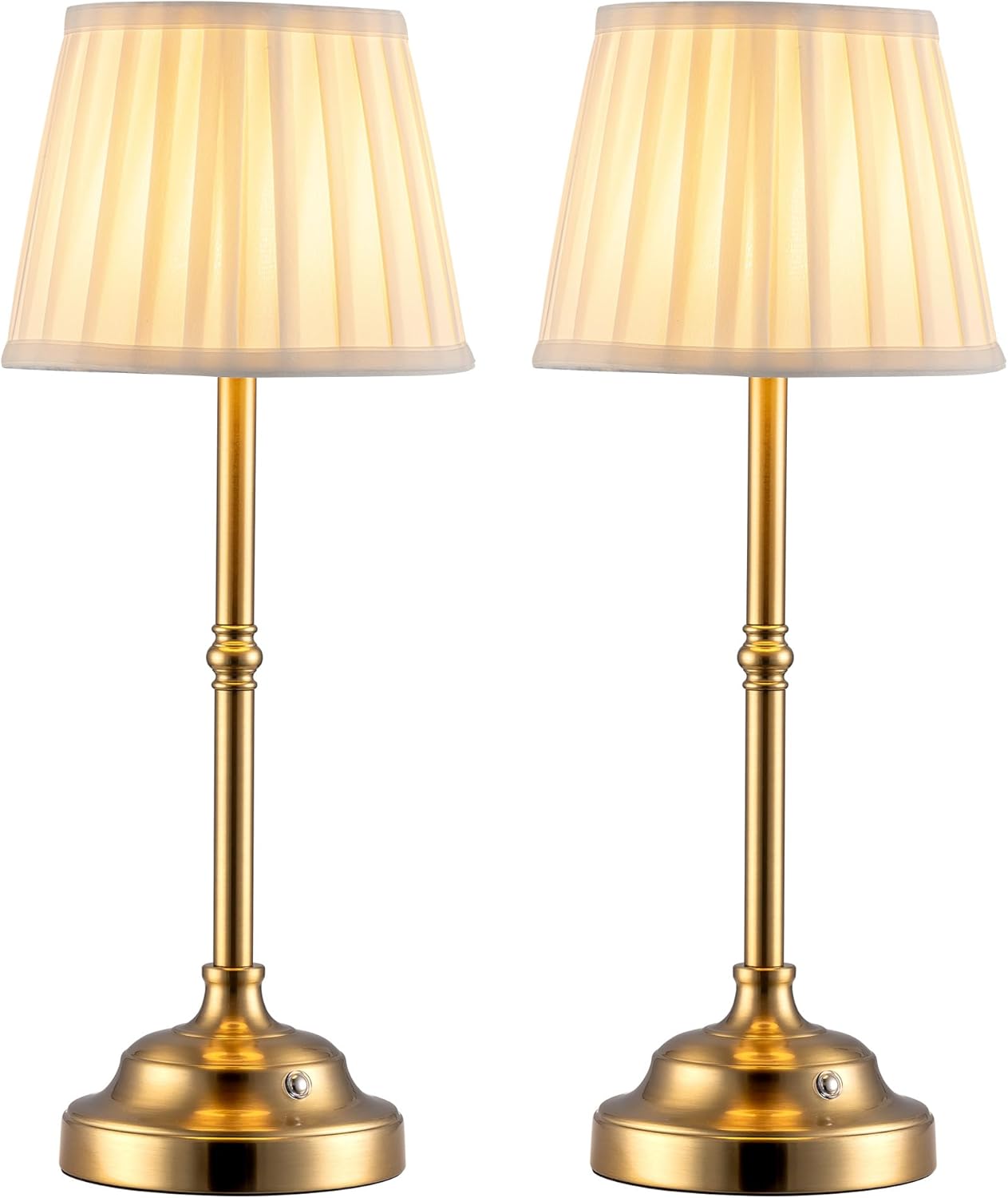 Set of 2 Cordless LED Table Lamps - Dimmable & Portable Lighting