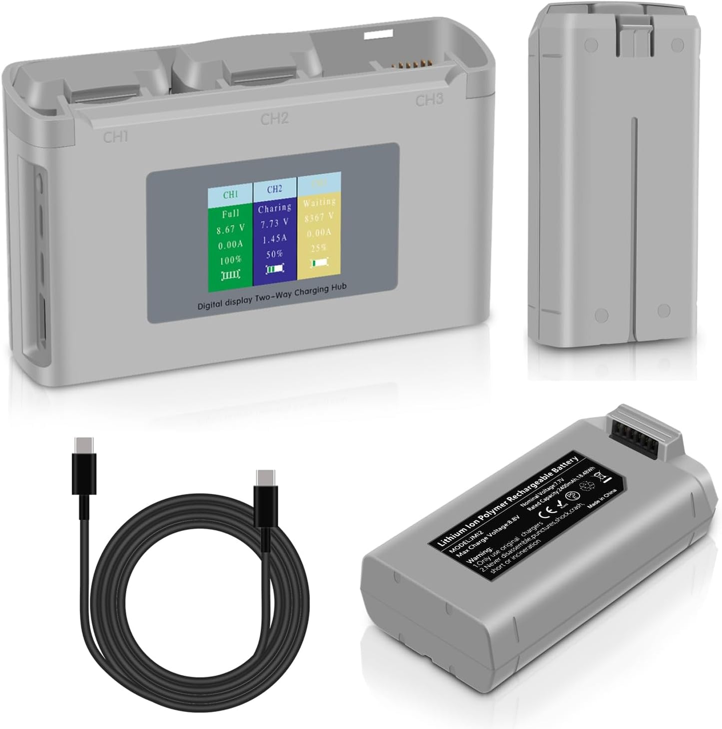 Fantasyo Intelligent Mini 4K Battery Charger Set for DJI Drones