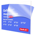 Clear Acrylic Sheets 24x36 in 1/4 in Thick Plexiglass - Clear Cast