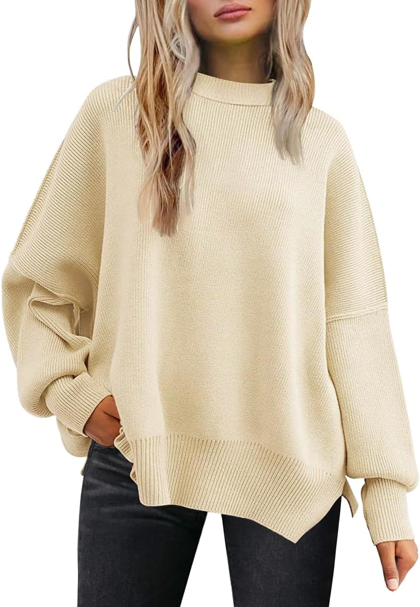 LILLUSORY Women's Oversized Batwing Sweaters for Fall Fashion