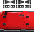 JeCar Door Hinge Cover Trim for Jeep Wrangler JK JKU - Matte Black
