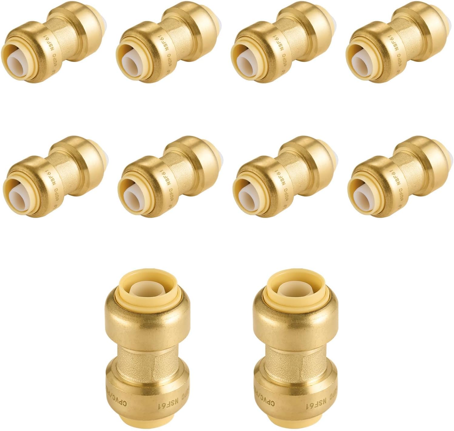 Foskan Push Fit Fittings Pack of 10 for Plumbing Projects