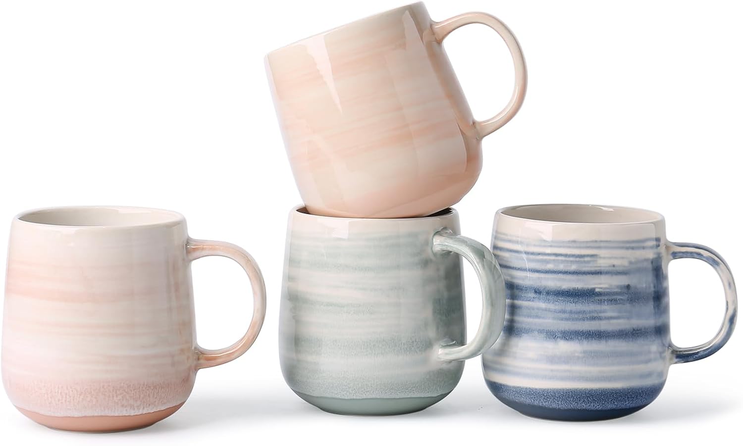 Morning Bliss Set: 12 oz Ceramic Mugs - ALOFMO