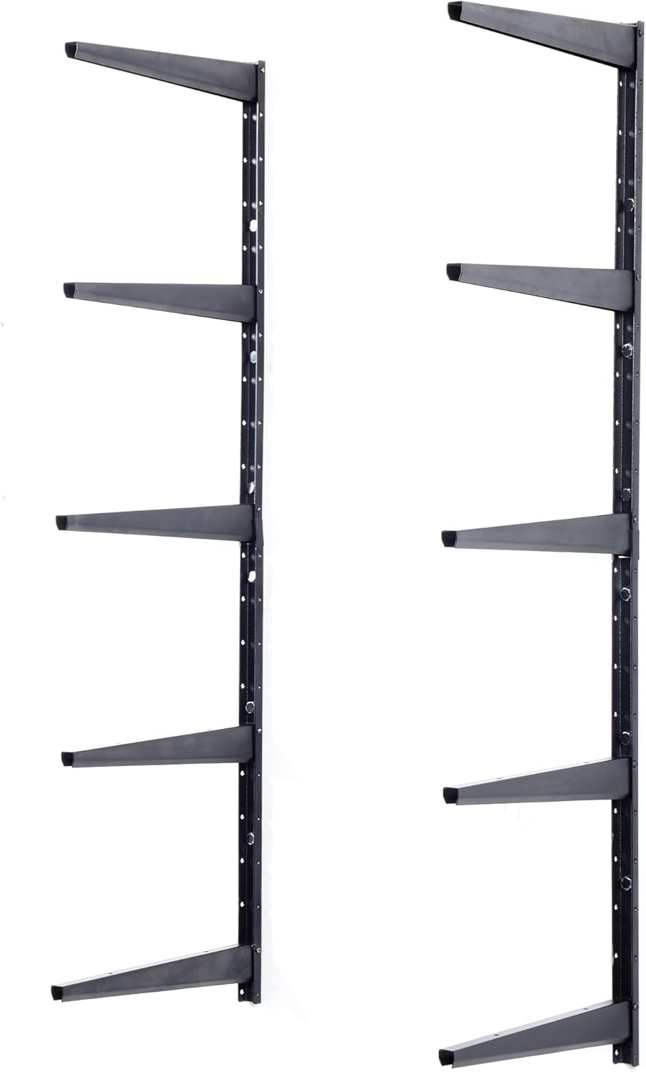 Minimalistic Black Shelf Brackets Set of 10 Adjustable 12-inch