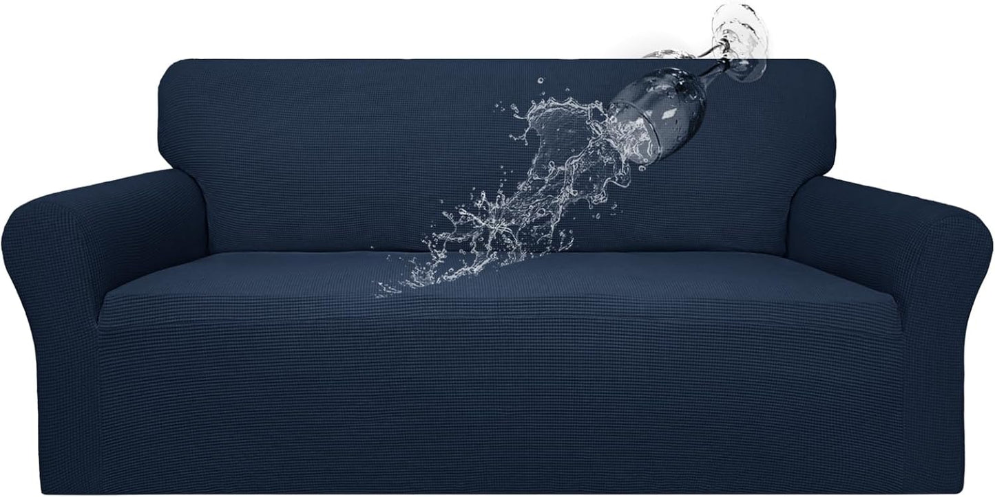 100% Waterproof Couch Cover for Pets and Kids - Dark Blue