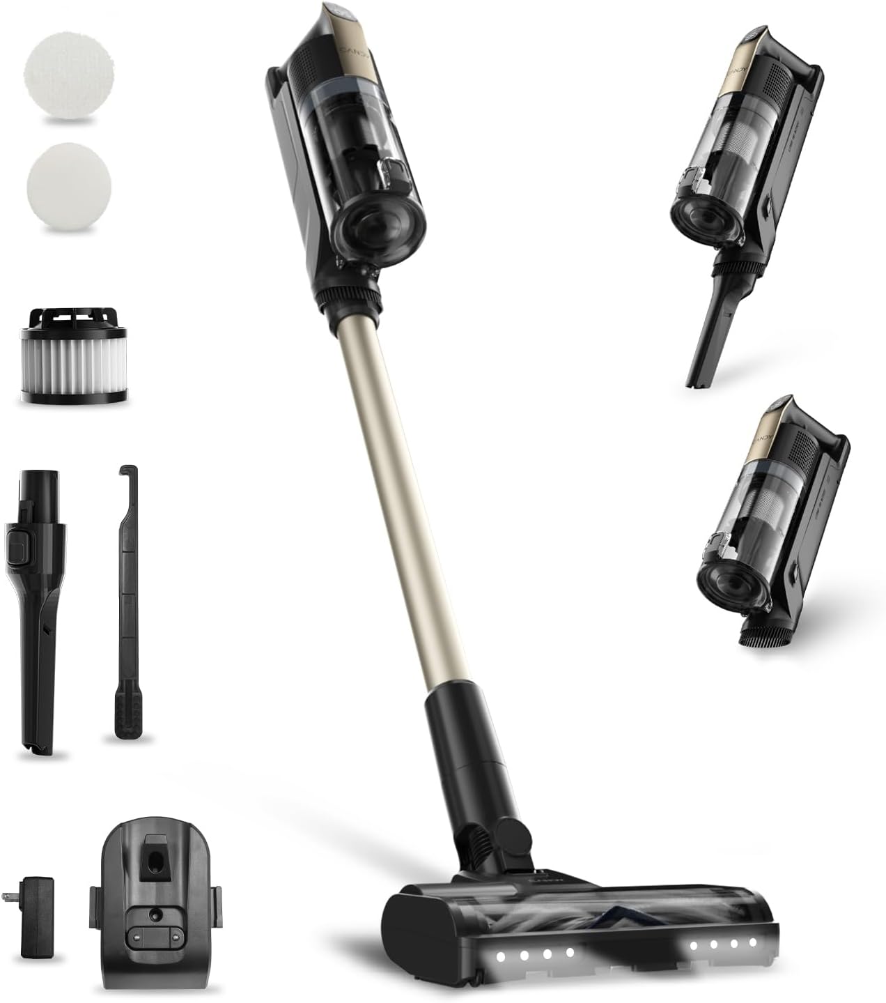 Candy Cordless Vacuum Cleaner with Powerful Suction and LED Display