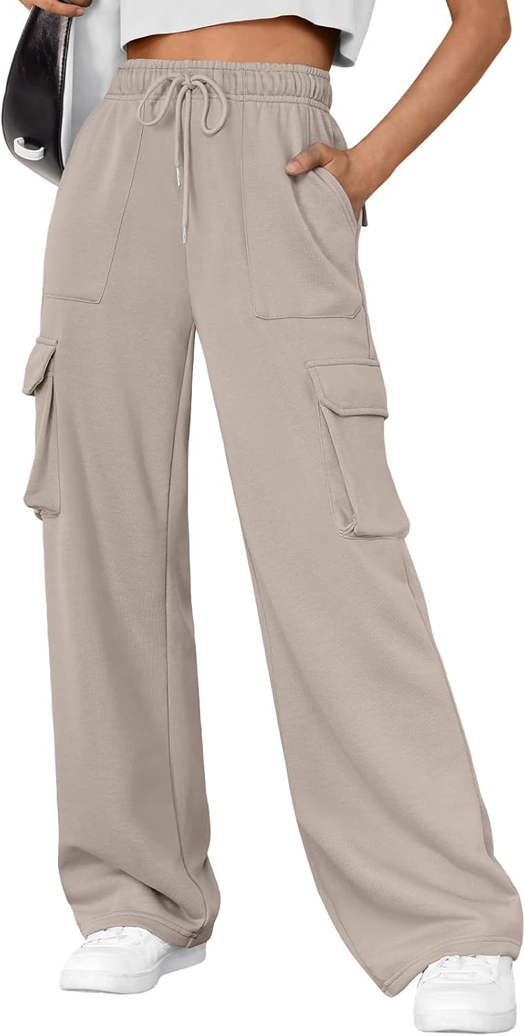 Womens Sweatpants Wide Leg Cargo Pants for Fall Fashion Style