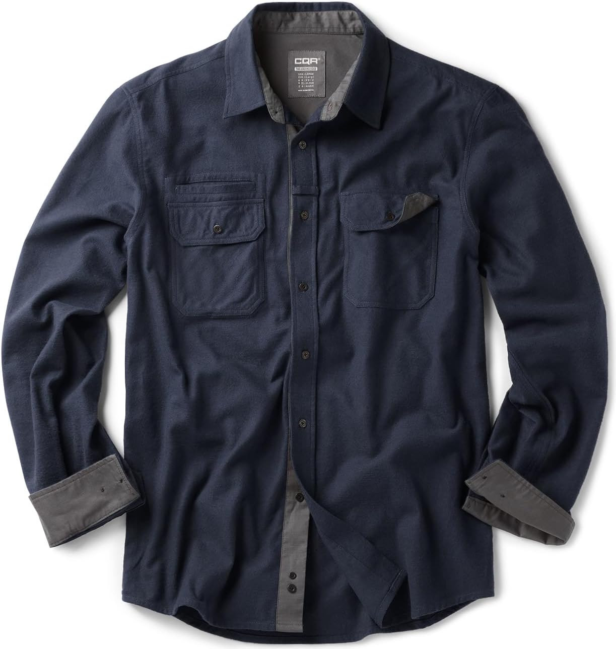 CQR Men's Cotton Button Down Flannel Shirts for All Occasions