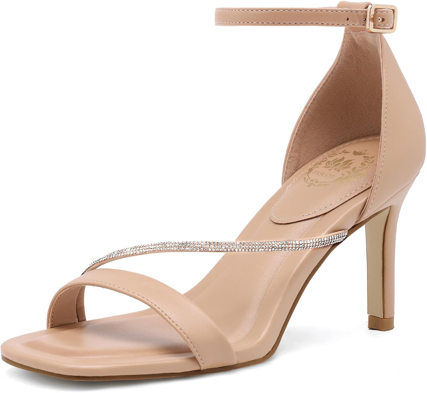 Pasuot Strappy Heels for Women - Sparkly Stiletto Sandals