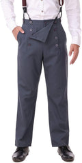 Steampunk Victorian Men's Architect Pants Trousers - High Waist Fit
