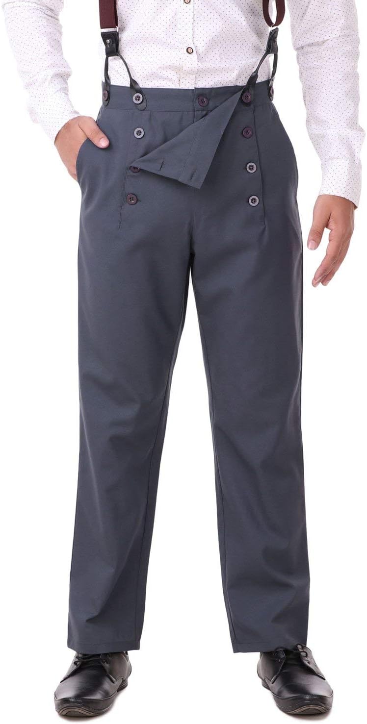 Steampunk Victorian Cosplay Costume Architect Men's Pants Trousers