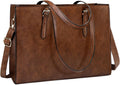 Laptop Bag for Women Waterproof Lightweight Leather 15.6in Computer