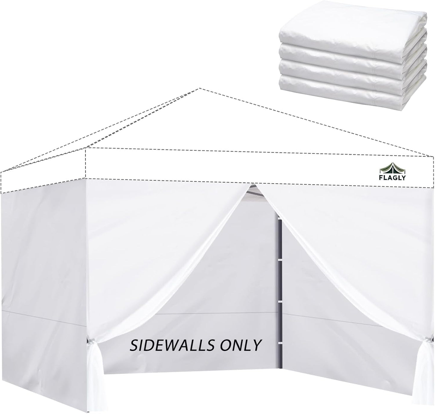 Instant Canopy Sidewalls for 10x10 Canopy Tent - Waterproof