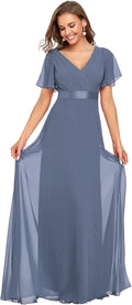 Ever-Pretty Chiffon V-Neck High Low Bridesmaid Dress - Flattering Fit