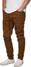 URBANJ Men's Stretch Twill Drop Crotch Jogger Pants (Style GYHY)